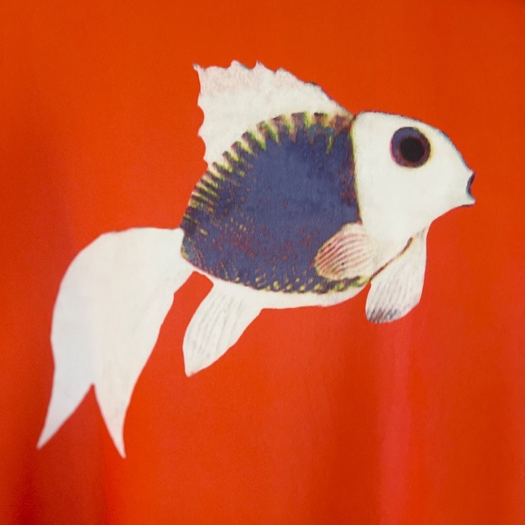 DE LA MER 1981 OS Silk Goldfish Mini Dress - Picture 6 of 9